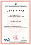 Certifikát ČSN EN ISO 01